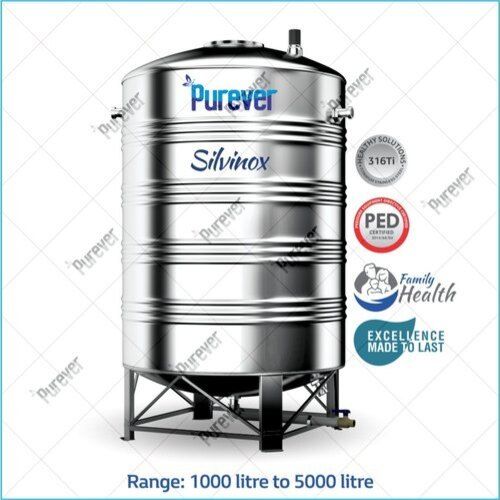Silvinox Model 6 लेयर 1500 लीटर वाटर स्टोरेज क्षमता के साथ स्टेनलेस स्टील वॉटर टैंक 