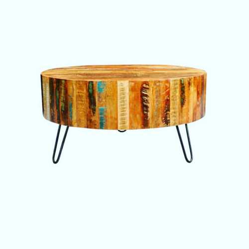 Attractive Design Rustic Round Coffee Table