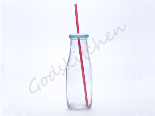 Round Light Weight Transparent Milk Bottles