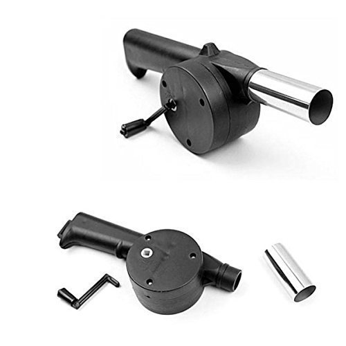 Silver And Black Portable Bbq Air Blower