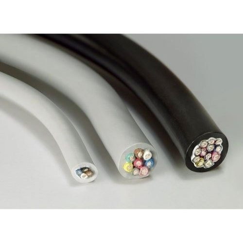 Power Control 8 Core Copper Cable For Elevator - 40m Length, Round Shape, Black Color, 24V Voltage | Optimum Quality, Fine Texture, High Strength, Flame Retardant, Less Heat Generation, Customized Thickness