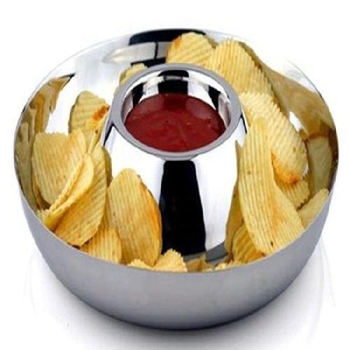 Round Shape Chip And Dip Bowl