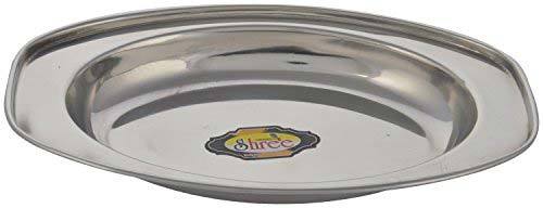 Silver Color Stainless Steel Serving Plates Size: Various Sizes Are Available