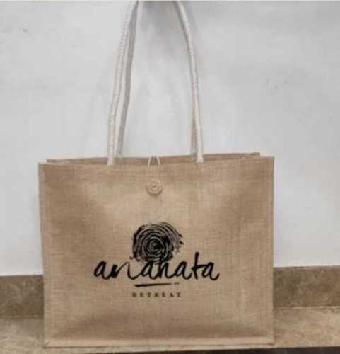 Brown Printed Jute Bags