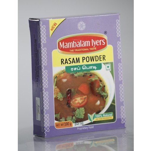 Free From Preservatives Pure Natural Made Box Packed Delicious Spicy Rasam Powder