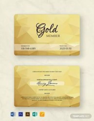 Gold Color Loyalty Card