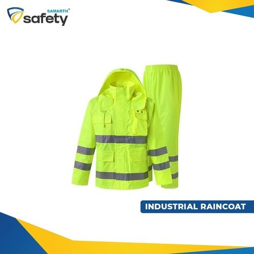 Industrial Raincoat With 3M Reflective Tape Age Group: Not Specified