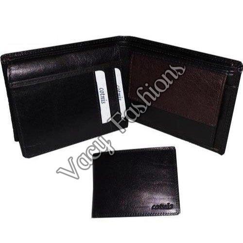 Black Mens Buffalo Leather Wallet