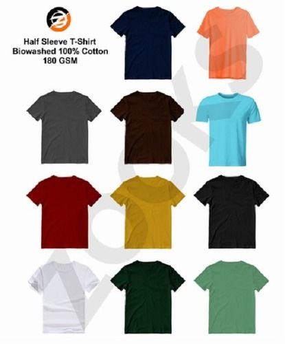 Plain Pure Cotton Round Neck Short Sleeve T Shirt Age Group: 16+