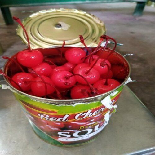 Rich In Multi Vitamins Fresh And Juicy Red Color Whole Stem Joint Canned Cherries