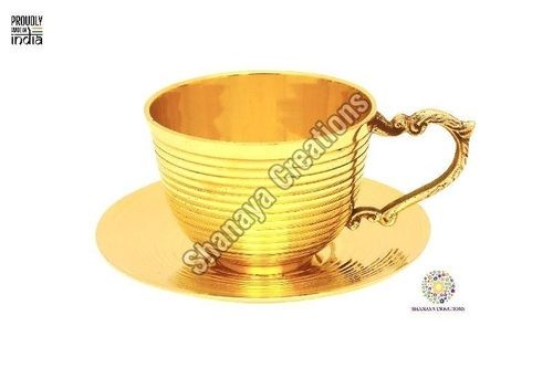 Various Colors Are Available Round Brass Cup Plate Set