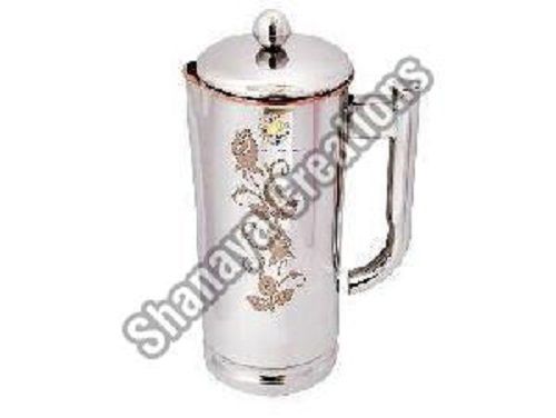 Silver Steel Copper Laser Art Jug