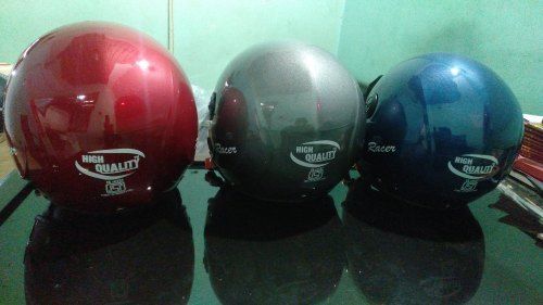 Black Plain Half Face Helmet Size: Medium