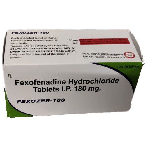 Fexofenadine Hydrochloride Tablets 180 MG