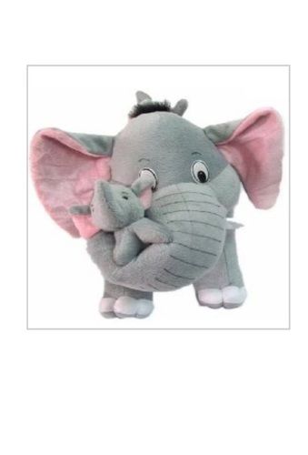 Grey Color Mother Elephant Soft Toy