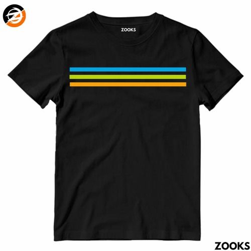 Printed Black Short Sleeve T Shirt Age Group: 16+