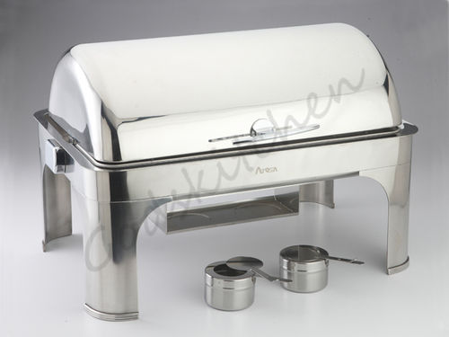 Stainless Steel Rectangle Roll Top Chafing Dish