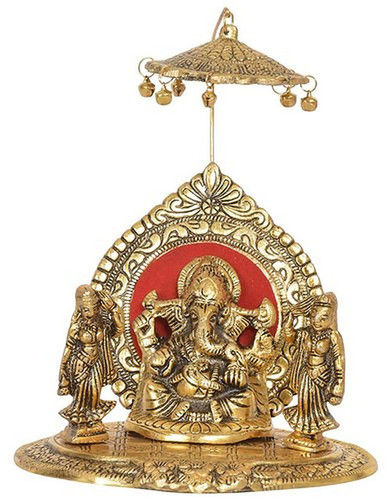 Durable White Metal Riddhi Siddhi Ganesh Statue