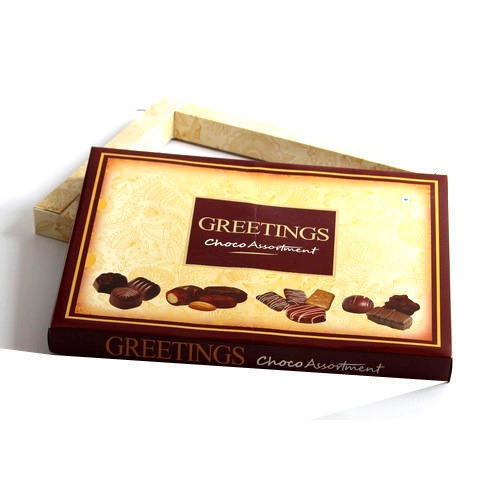 Rectangular Disposable And Recyclable Type Printed Premium Chocolate Boxes