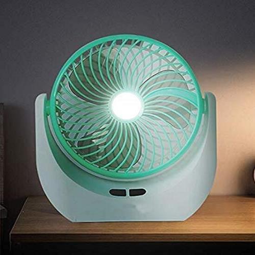 White And Green Portable Electric Table Fan