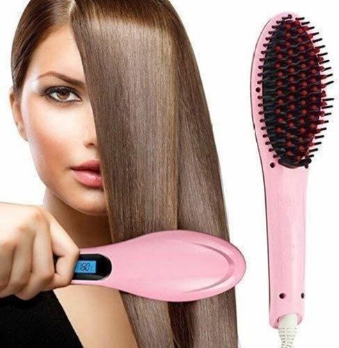 Fast Hot Hair Straightener Comb Brush Lcd Screen Flat Iron Styling Hqt 906