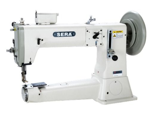 White Sera Cylinder Bed Unison Feed Horizontal Large Hook Lockstitch Sewing Machine