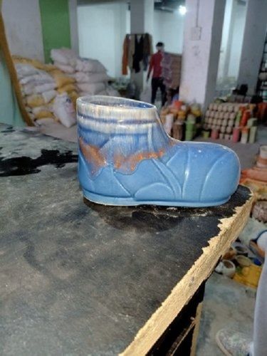 Shoe Shape Blue Color Decorative Planter