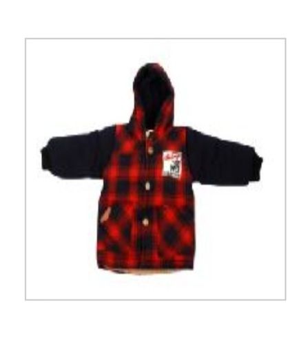 Red and White Color Baby Winter Jacket