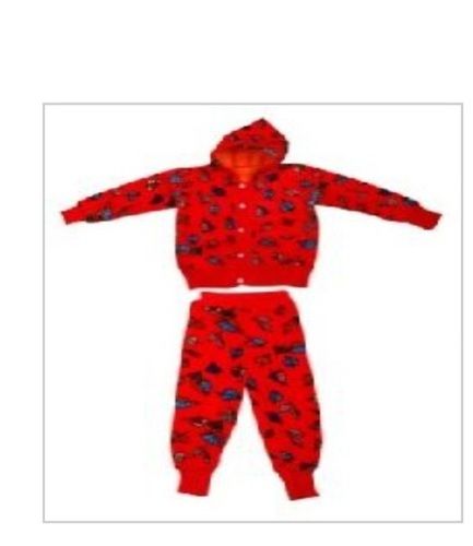 Red Color Printed Pattern Fancy Baby Sweater Set