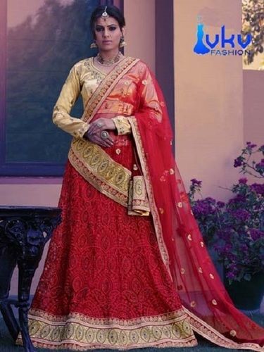 RED GOLDEN WOMEN LEHENGA CHOLI