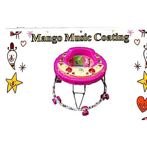 Plastic And Steel Made Round Shaped 360 Degree Rotation Mango Music Coating Baby Walker