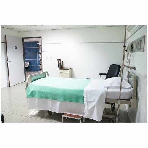 Plain White Cotton Single Hospital Bed Sheet