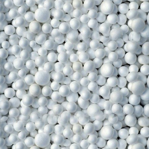 6 Mm Size Round Shaped Milk White Color Packaging Eps Thermocol Beans