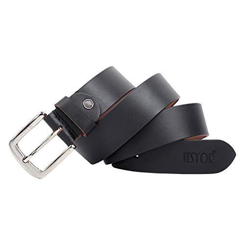 Itsyor Classic Genuine Leather Black Formal Belt