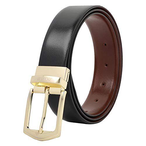 Black & Brown Itsyor Reversible Genuine Leather Formal Belt