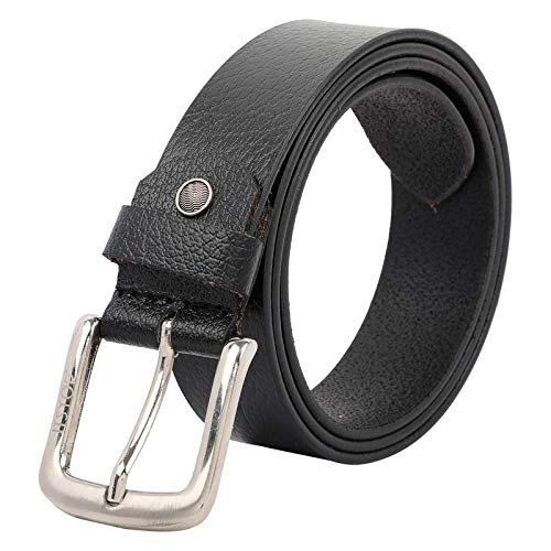 Black & Brown Pin Buckle Genuine Leather Formal Belt