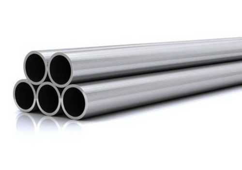 Silver Round Shape Stainless Steel Pipe