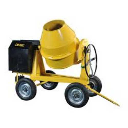 Concrete Mixer Machine - Cast Iron, Portable, Semi-Automatic | Yellow Color, High Quality, PLC Control System