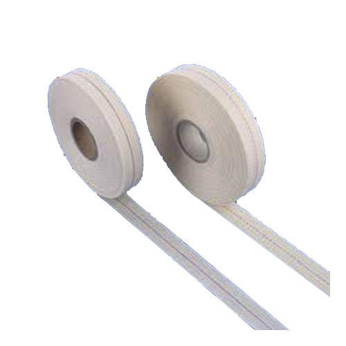 Single Sided White Color Stripped Shaped Insulation Cotton Tape Roll