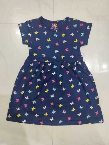 100% Cotton Knitted Printed Kids Frock