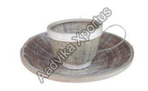 Bamboo Cup and Plate Set