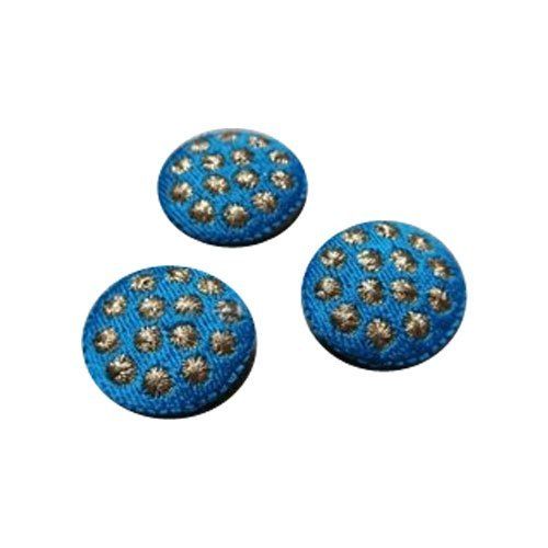 Blue Color Round Shaped Ladies Fancy Suit Button 