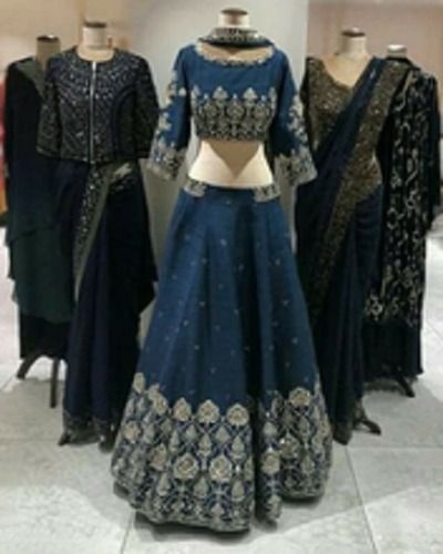 As Per Your Choice! Bridal Lehenga, Zardosi Work, Supreme Quality, Exquisite Design, Splendid Look, Soft Texture, Skin Friendly, Comfortable To Wear