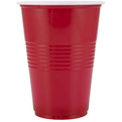 Red Pong Cups 16 Ounze Plastic 