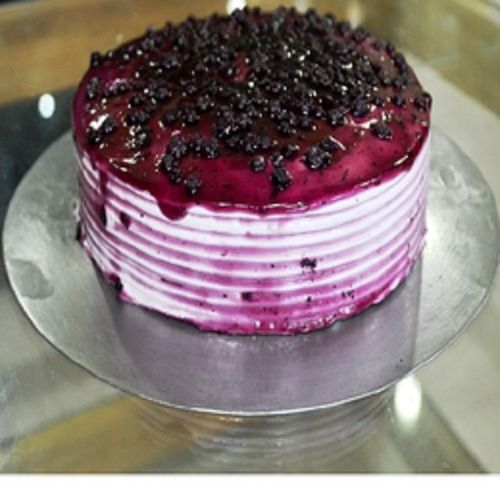 Blueberry Eggless Cake, High Quality, Fresh, Pure And Hygienic, Delicious And Yummy Taste, Mouthwatering Flavors, Pleasing Aroma, Free From Impurities, Round Shape, Red Color Additional Ingredient: Vegetarian