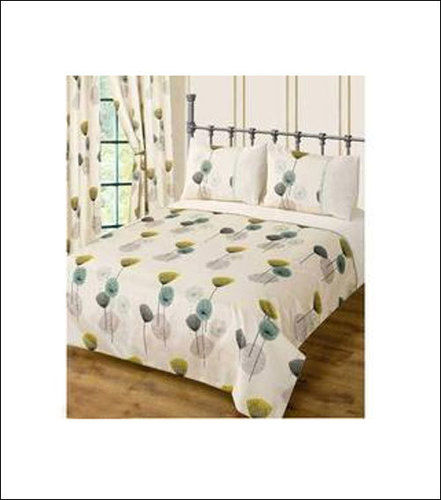 White Cotton Printed Bed Sheet