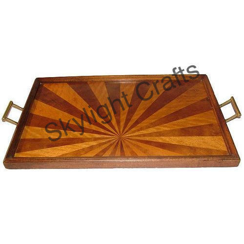 Multicolor Eco Friendly Wooden Serving Tray