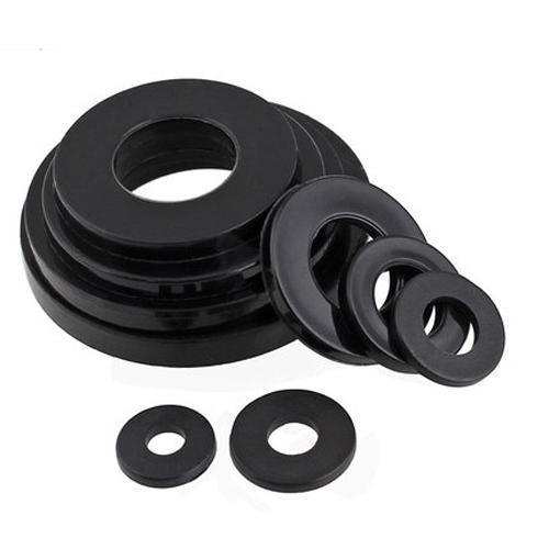 Flat Rubber Washer, Fine Quality, Round Shape, Fine Texture, Good Structure, High Strength, Highly Efficient, Eco Friendly, Black Color, Thickness : 1 Mm - 2 Mm