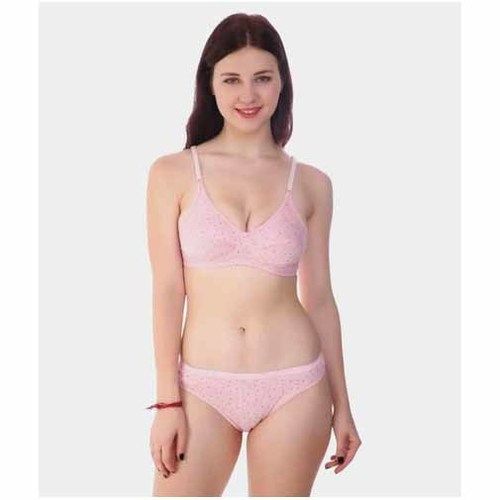 Pink Ladies Designer Lycra Cotton Bra Panty Set for Daily Wear at Rs 200/set  in Ahmedabad