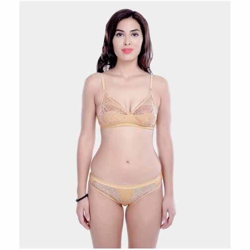 Ladies Honeymoon Wear Cotton Lace Lingerie Set Size: All